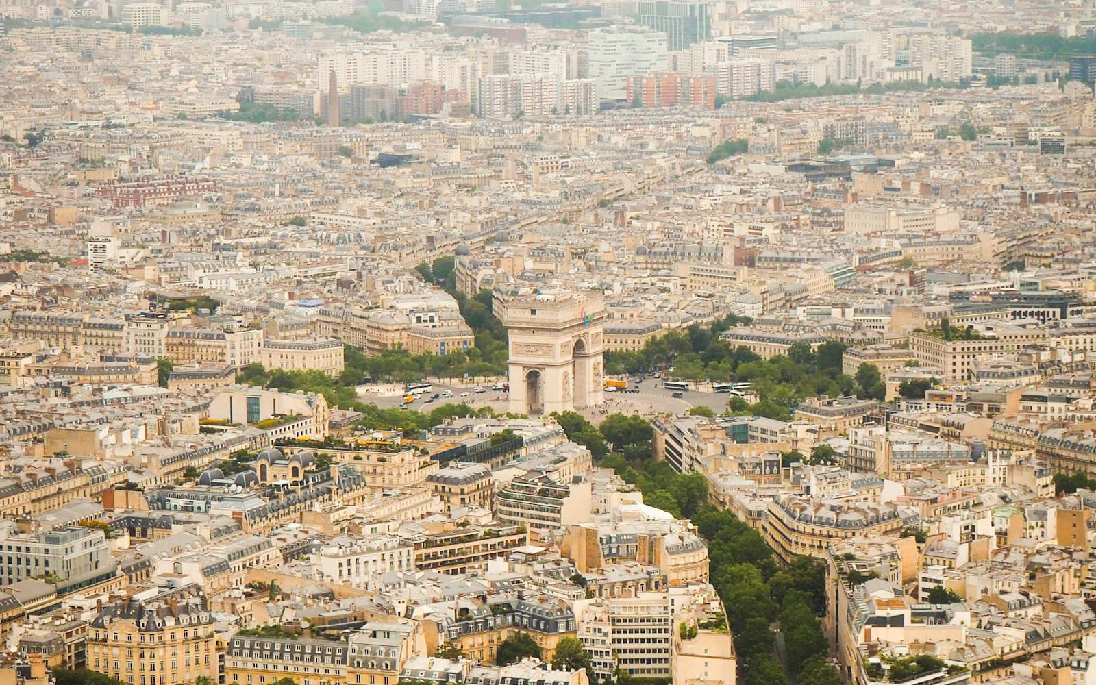 Paris şəhərinin yuxarıdan görünüşü — Fransa vizası