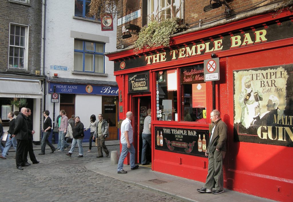 Dublində Temple Bar rayonu